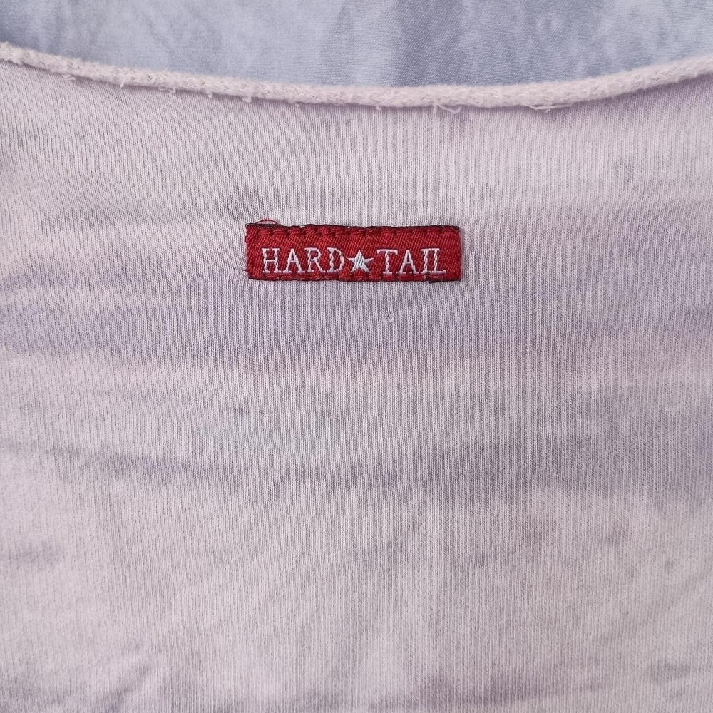 Hard Tail Forever Hand Dyed Ombre Kangaroo Pocket Short Sleeve Sweatshirt Top L - Picture 5 of 8
